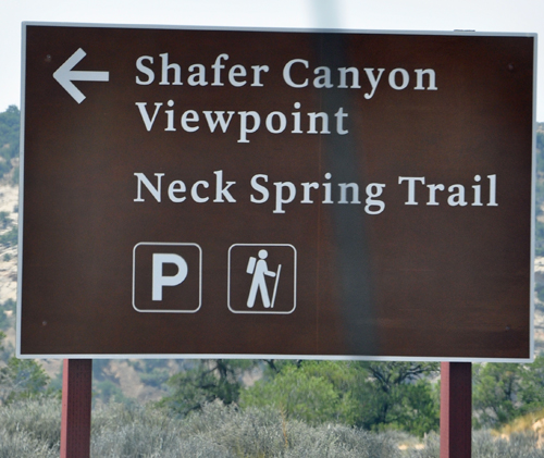 sign: Shafer Canyon Viewpoint